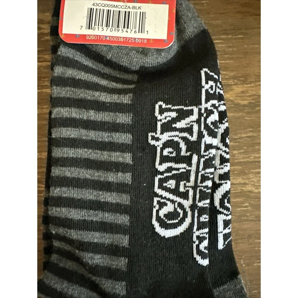 Classic Captain Crunch Cereal New Pair Socks Black Stripes Fits 6-12 Advertising